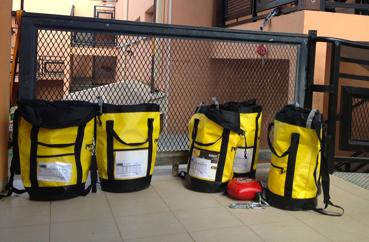 sacs de matériel de sécurité pour travaux en hauteur